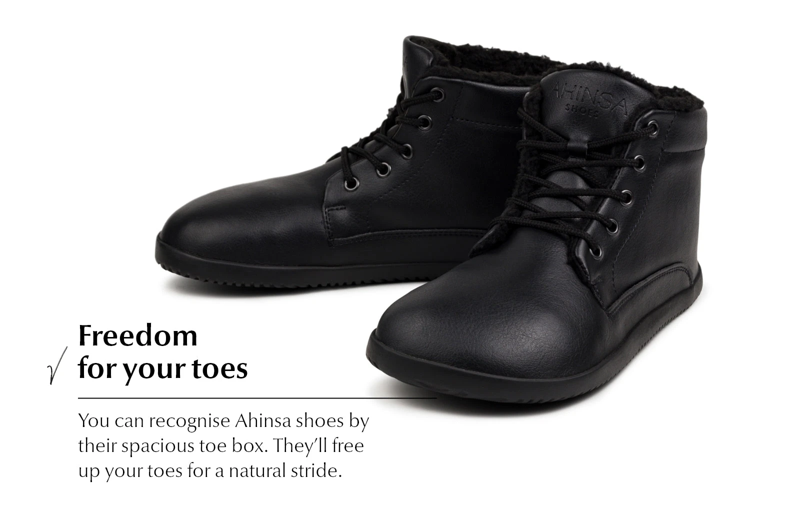Ботинки Ahinsa Sundara Winter xWide Barefoot — чёрный, фото 3