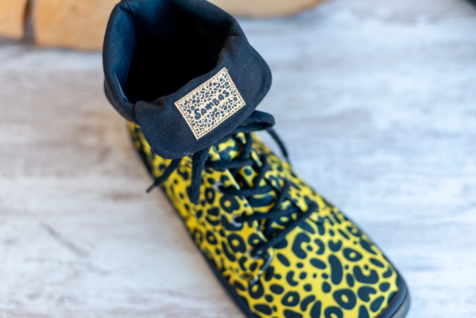 Босоногие ботинки Sambas the bambas Leo Amarillo — жёлтые леопардовые, фото 4