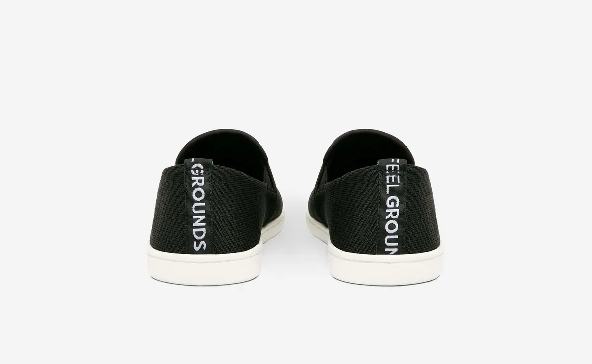 Босоногие слипоны Feelgrounds Droptop Knit — чёрный и белый, фото 5