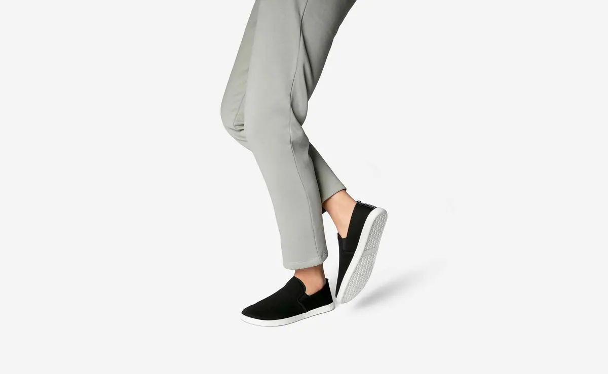 Босоногие слипоны Feelgrounds Droptop Knit — чёрный и белый, фото 6