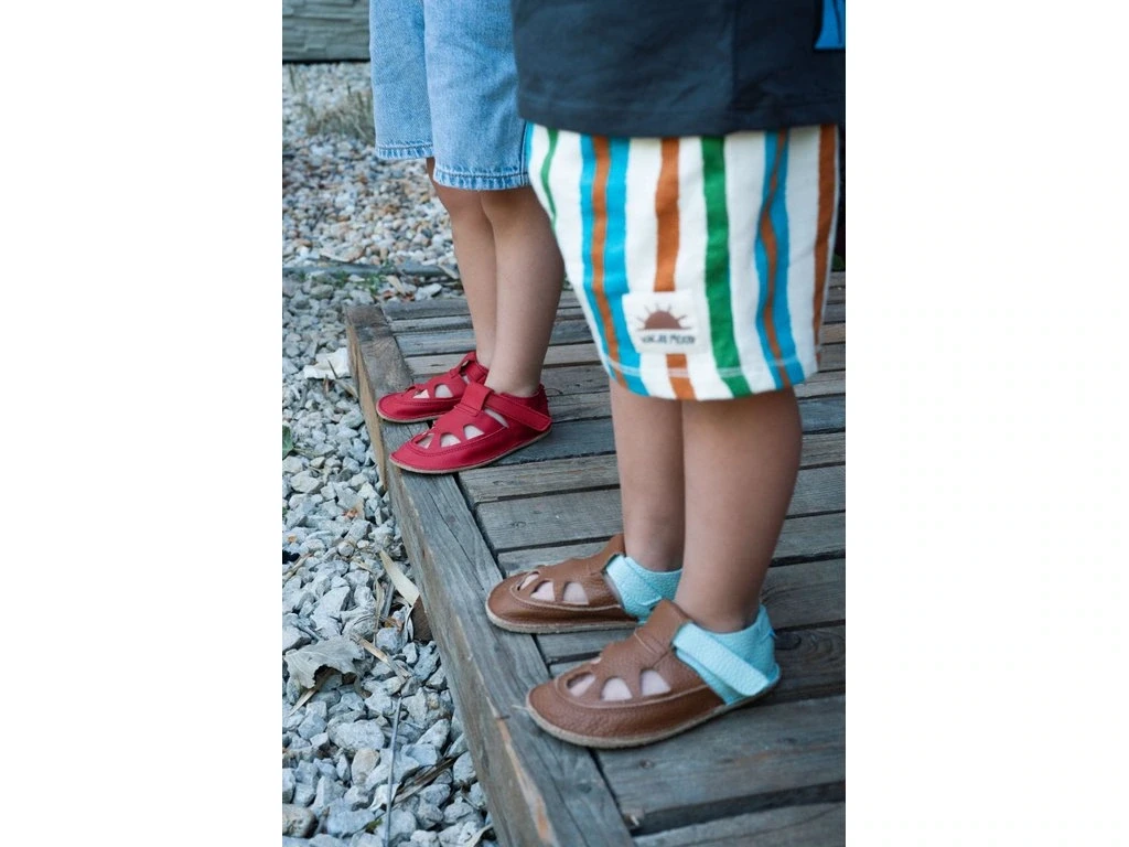 Сандалии Baby Bare Summer Perforation — синий, коричневый (детские), фото 3